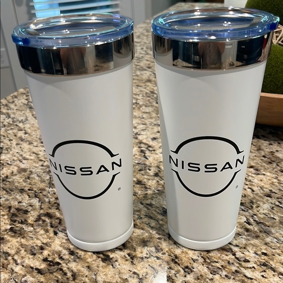 Nissan Other - New 2 Nissan White and Silver Insulated Bottle w/lids
